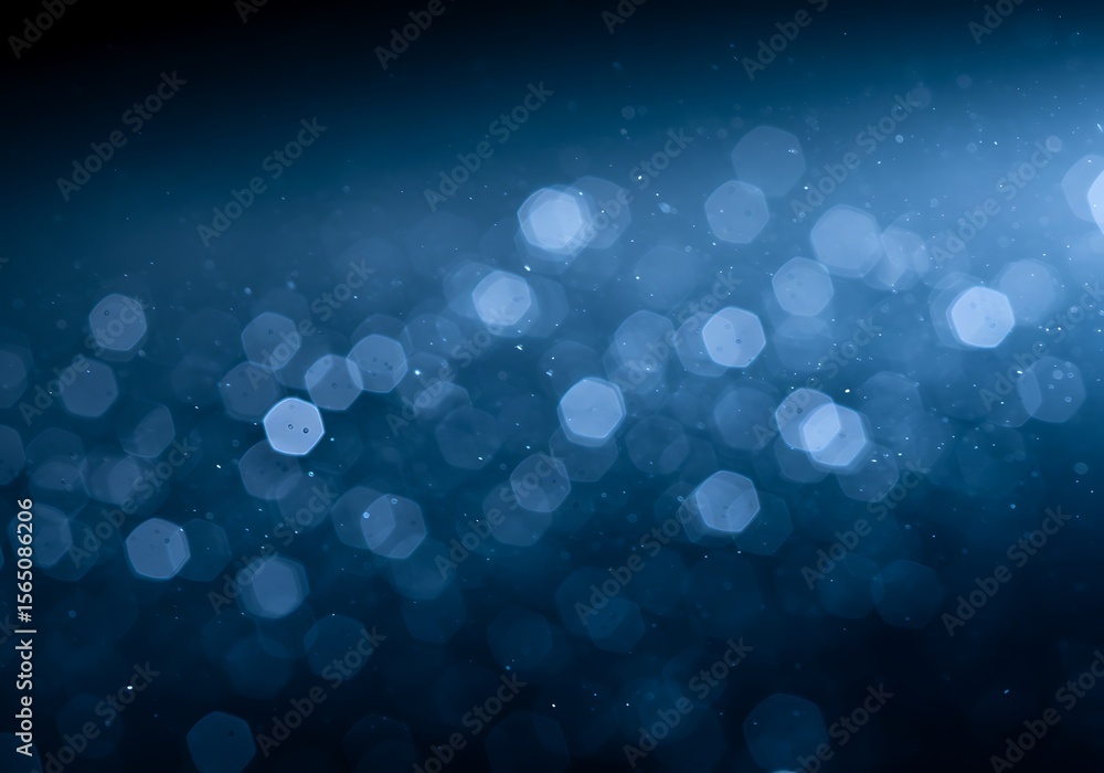 Aufkleber abstract blue bokeh lights create a magical and sparkling background