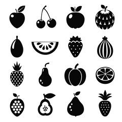 A set of fruits icon vector illustration