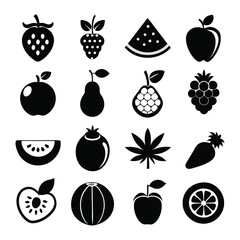 A set of fruits icon vector illustration