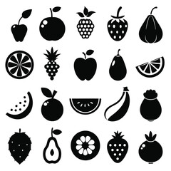 A set of fruits icon vector illustration
