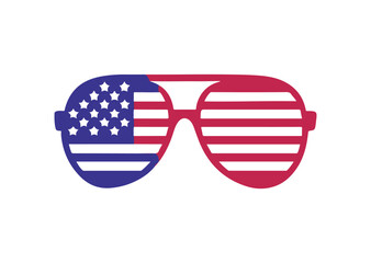 Patriotic Sunglasses Vector , Patriotic Sunglasses Icon