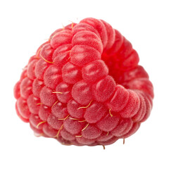 Raspberry closeup isolated on transparent background  
