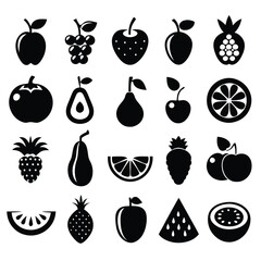 A set of fruits icon vector illustration