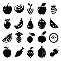 A set of fruits icon vector illustration
