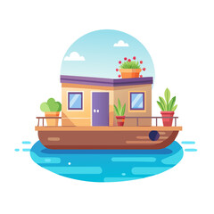 Obraz premium boat on the river