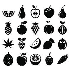 A set of fruits icon vector illustration