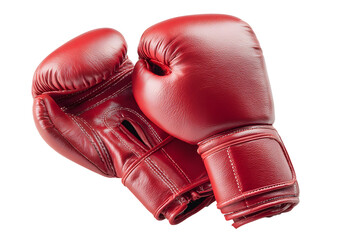 Boxing Glove in Red Color – Isolated Object on Transparent or White Background