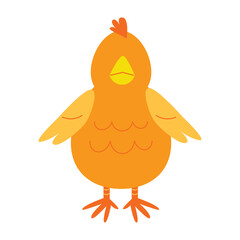 Cute Cartoon Easter Chick Standing Illustration