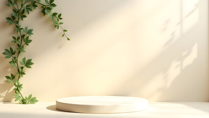 White porcelain cup and green tea set on a clean table, perfect for a spa still life with towel and candle
