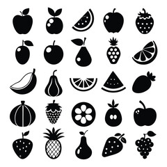 A set of fruits icon vector illustration