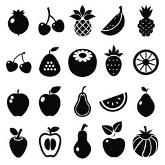 A set of fruits icon vector illustration