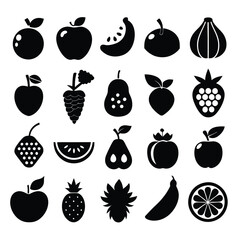 A set of fruits icon vector illustration