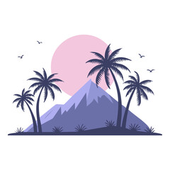 palm trees on the beach