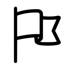 Simple Outline Flag Graphic Symbol Sign Element Icon Design