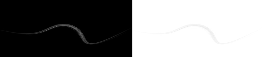 Modern abstract design with white fractal horizon, digital light waves, and futuristic techno grid,...