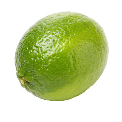 Green lime isolated on transparent background  
