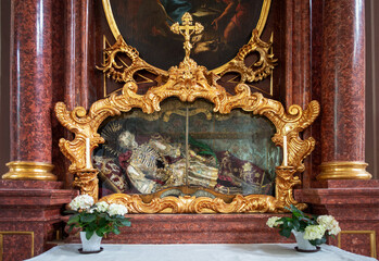 An altar in the church St. Lorenz in Kempten