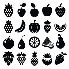 A set of fruits icon vector illustration