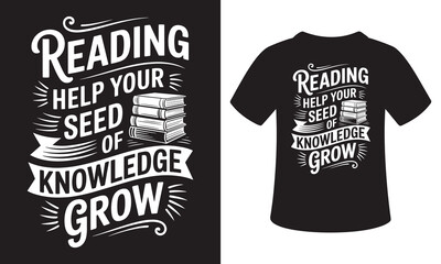 Minimalist Reading Quote Typography T-Shirt Design