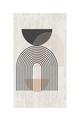 Abstract art, modern poster; geometric shape contemporary.Grunge texture. Stylish.Design for wall decor wallpaper; background; cover; print; card; branding. Modern trendy. Boho minimalist art