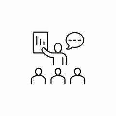 presentation speech audience icon sign vector