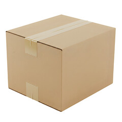 Cardboard Delivery Box &ndash; Packaging Carton for Shipping and E-commerce, Isolated on White or Transparent Background