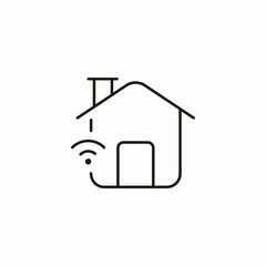 smart home wifi icon sign vector