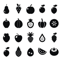 A set of fruits icon vector illustration