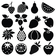 A set of fruits icon vector illustration