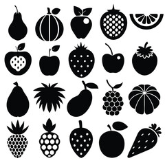 A set of fruits icon vector illustration