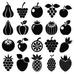 A set of fruits icon vector illustration