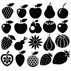 A set of fruits icon vector illustration