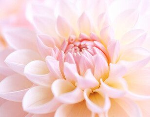 Fototapeta premium Soft Pastel Dahlia in Gentle Light