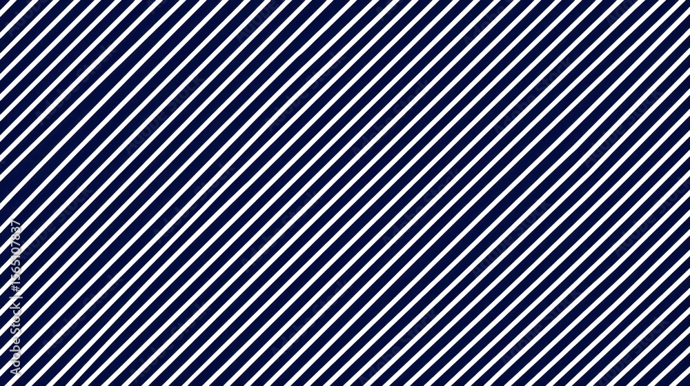 Poster navy blue backdrop featuring crisp white diagonal stripes generating dynamic visual movement and gra