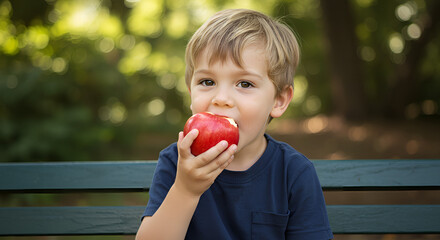 girl eating apple