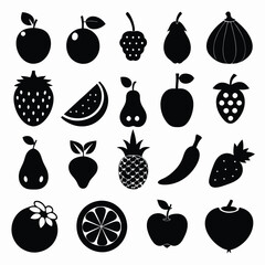 A set of fruits icon vector illustration