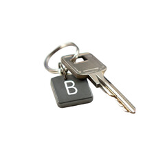 Keys with B label isolated on transparent background  
