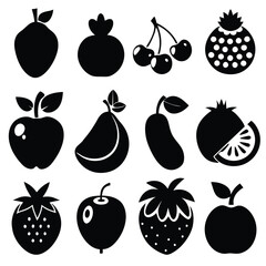 A set of fruits icon vector illustration