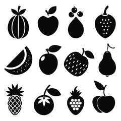 A set of fruits icon vector illustration