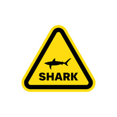 Shark swimming road sign template, Vector illustration beware sharks symbolShark swimming road sign template, Vector illustration beware sharks symbol