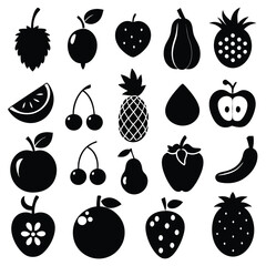 A set of fruits icon vector illustration