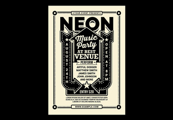 Vintage Neon Music Party