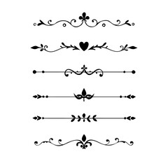 Wedding decorative elements. Divider ornament, borders, vintage line separators. Hand drawn vector illustration isolated on white background.gold ornament decorate frame border pattern Thai art
