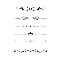 Wedding decorative elements. Divider ornament, borders, vintage line separators. Hand drawn vector illustration isolated on white background.gold ornament decorate frame border pattern Thai art
