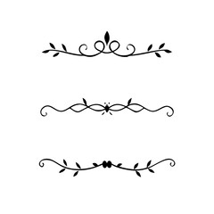 Wedding decorative elements. Divider ornament, borders, vintage line separators. Hand drawn vector illustration isolated on white background.gold ornament decorate frame border pattern Thai art
