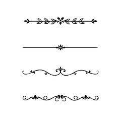 Wedding decorative elements. Divider ornament, borders, vintage line separators. Hand drawn vector illustration isolated on white background.gold ornament decorate frame border pattern Thai art
