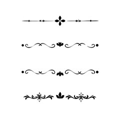 Wedding decorative elements. Divider ornament, borders, vintage line separators. Hand drawn vector illustration isolated on white background.gold ornament decorate frame border pattern Thai art
