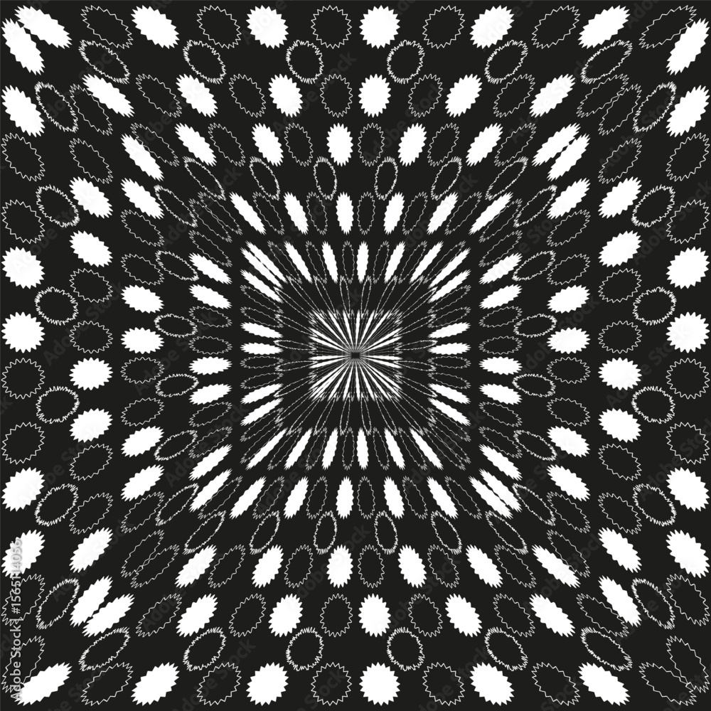 Poster black checkered pattern. abstract geometric grid. optical illusion background. vector intricate desi