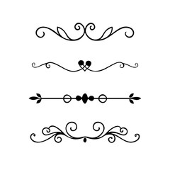 Wedding decorative elements. Divider ornament, borders, vintage line separators. Hand drawn vector illustration isolated on white background.gold ornament decorate frame border pattern Thai art

