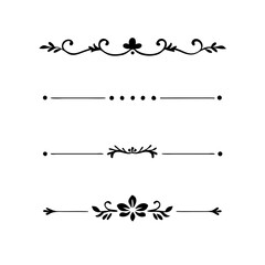Wedding decorative elements. Divider ornament, borders, vintage line separators. Hand drawn vector illustration isolated on white background.gold ornament decorate frame border pattern Thai art
